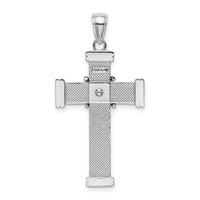 14k White Gold Polished Cross Pendant-K8537W