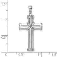 14k White Gold Polished Cross Pendant-K8537W