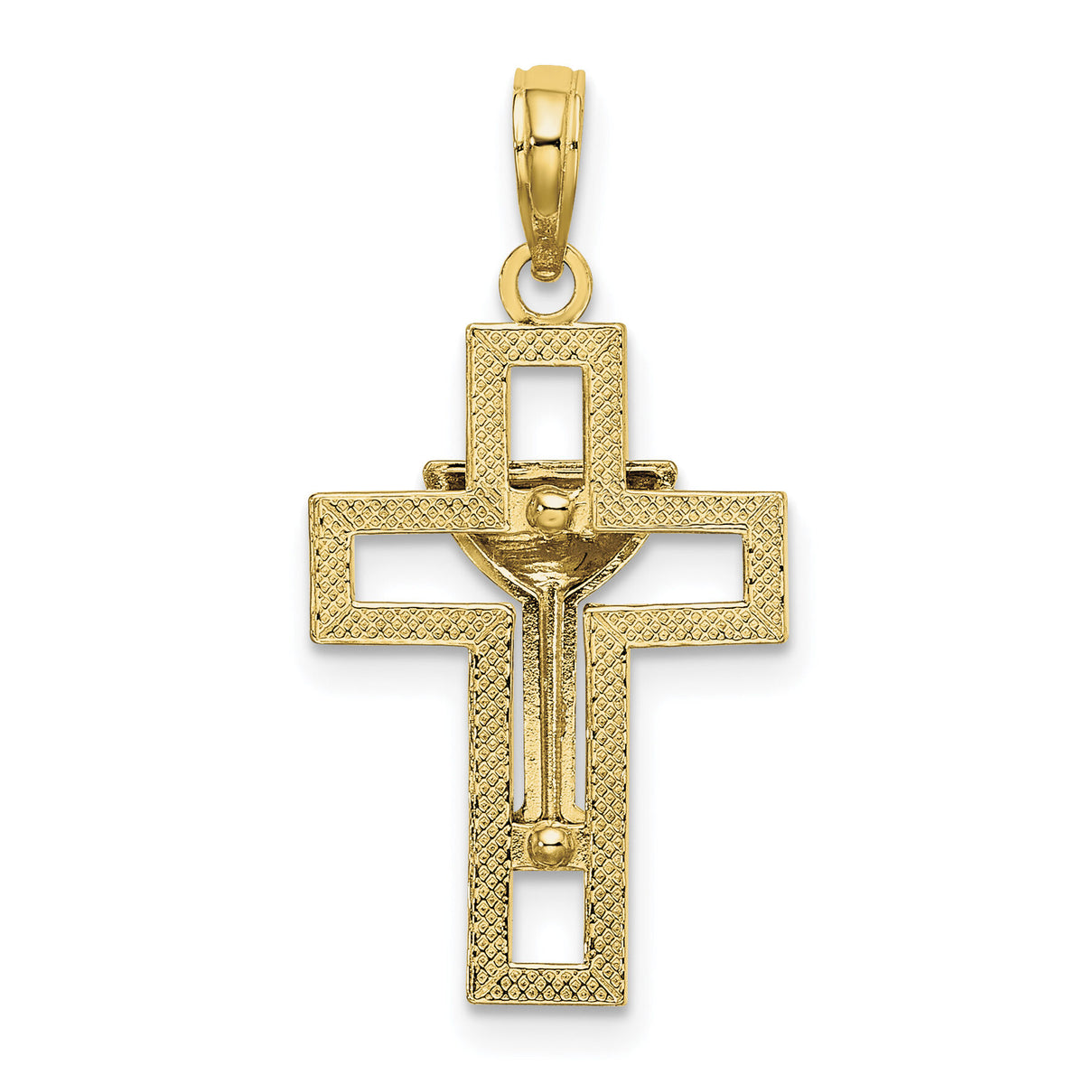 14K Polished Cross W/ Communion Cup Charm-K8546