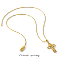 14K Polished Cross W/ Communion Cup Charm-K8546