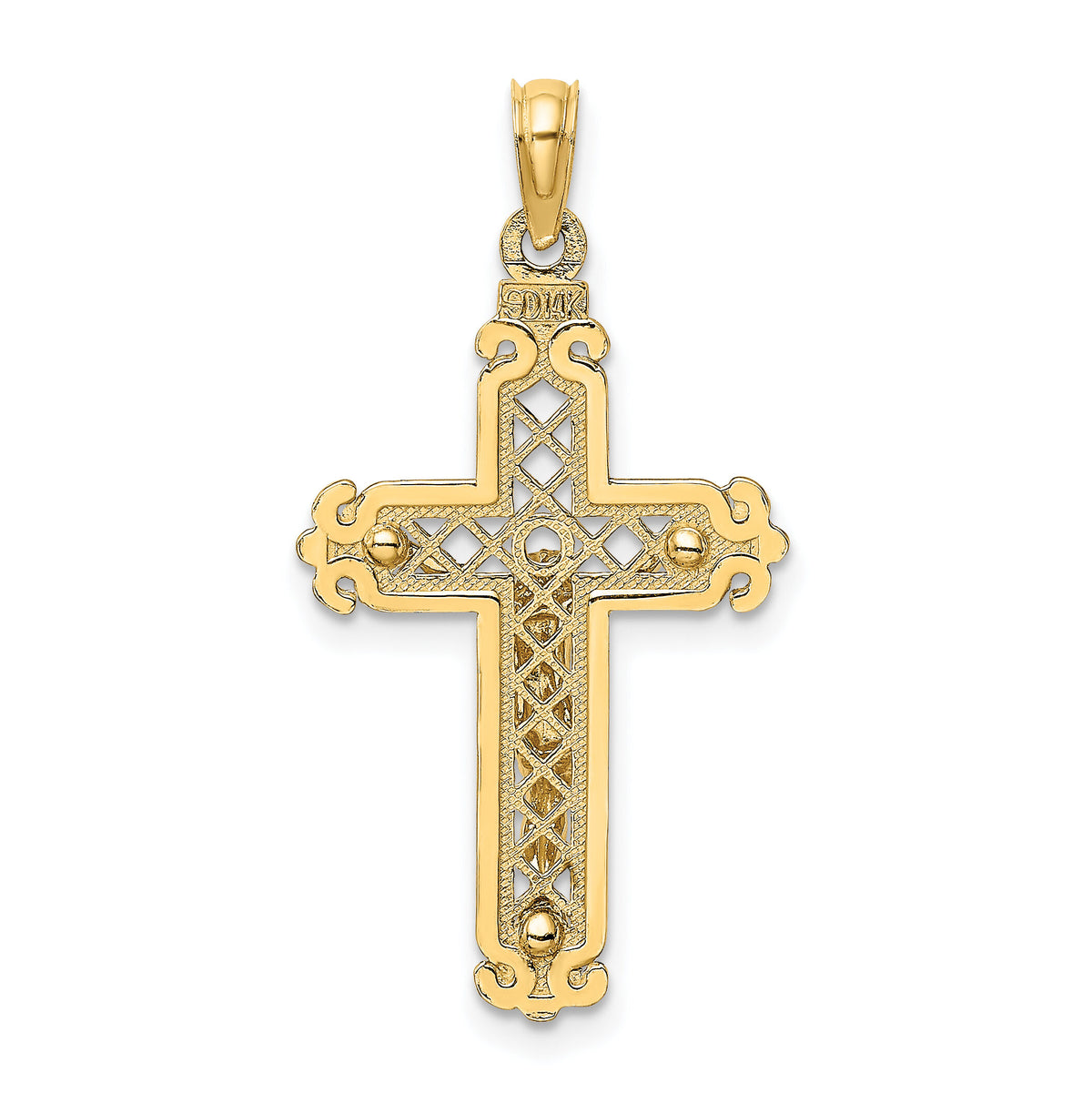 14k Fancy Crucifix Charm-K8549