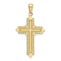 14K w/ Lace Border Cross Charm-K8550