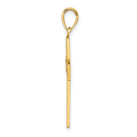 14K  I LOVE JESUS  Cross w/ Hearts Charm-K8552