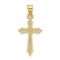 14K w/ Engraved Edges Cross Charm-K8553