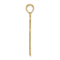 14K Textured and Cut-Out Cross Charm-K8554