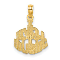 14K I LOVE JESUS Cross Charm-K8557