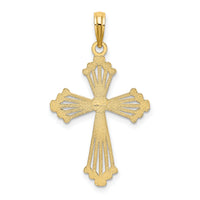 14K Cross w/ Heart Center Charm-K8562