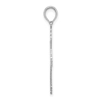 14K White Gold Cross w/ Heart Center Charm-K8562W