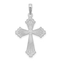 14K White Gold Cross w/ Heart Center Charm-K8562W