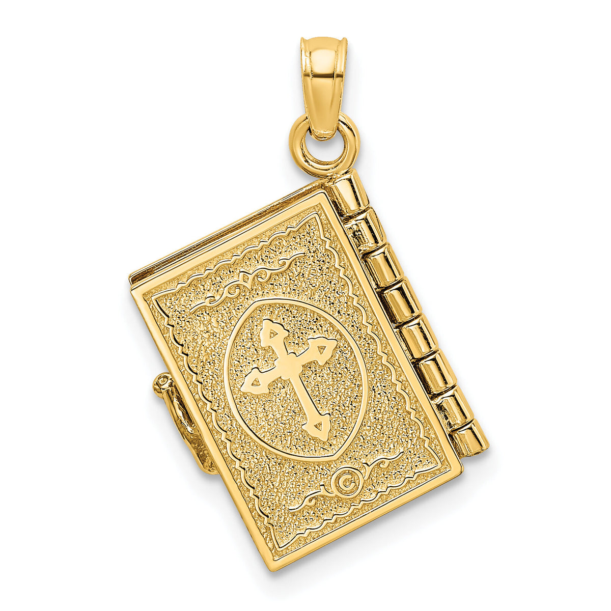14K 3-D w/ Moveable Pages Prayer Of Jabez Book Charm-K8565