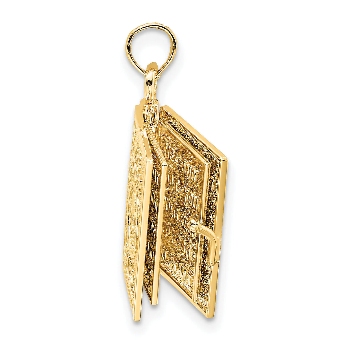 14K 3-D w/ Moveable Pages Prayer Of Jabez Book Charm-K8565