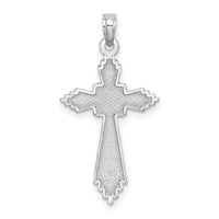 14K White Gold Fancy D/C Cross Charm-K8571W