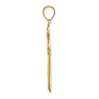 14K D/C Cross w/ Fancy Edges Charm-K8572