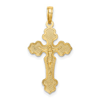 14K D/C Crucifix W /Fancy Tips Charm-K8578