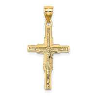 14K Beaded Accent Crucifix Charm-K8579