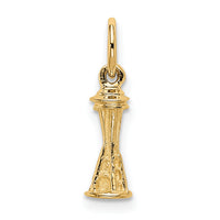 14k Solid Polished Space Needle Charm-K858