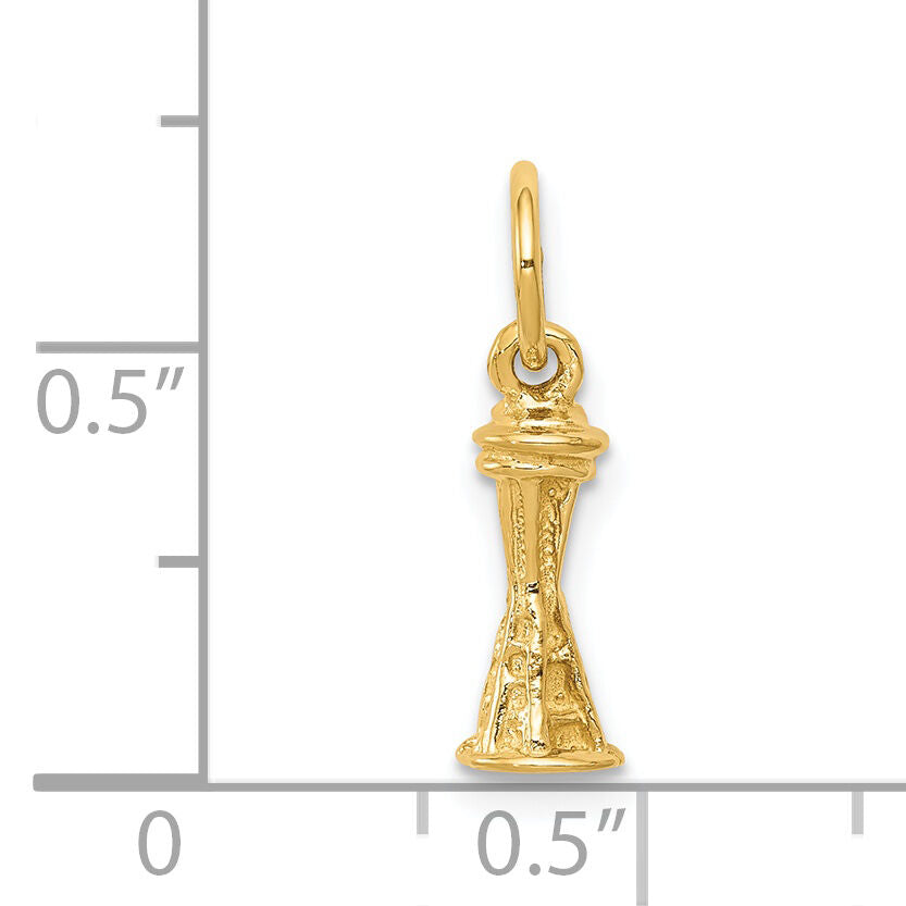 14k Solid Polished Space Needle Charm-K858