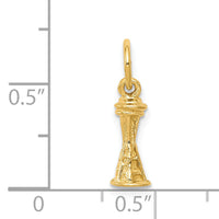 14k Solid Polished Space Needle Charm-K858