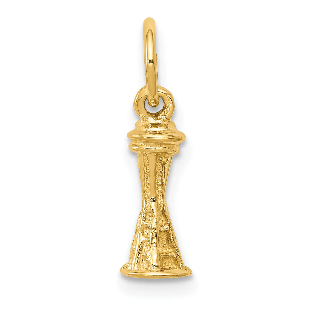14k Solid Polished Space Needle Charm-K858