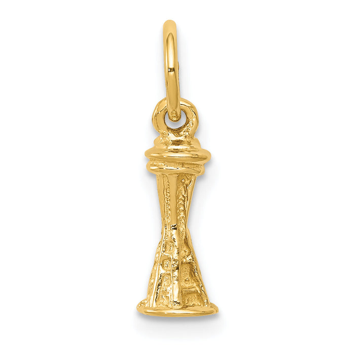 14k Solid Polished Space Needle Charm-K858
