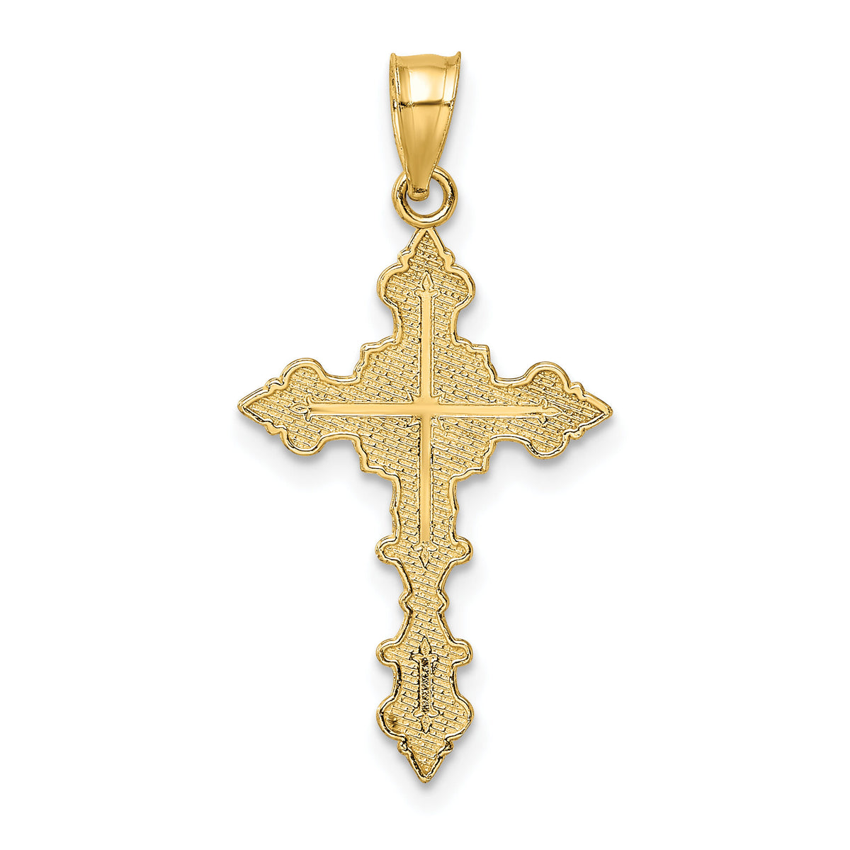 14K Crucifix W/ Fancy Edges Charm-K8581