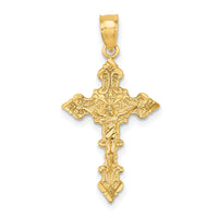 14K Crucifix W/ Fancy Edges Charm-K8581