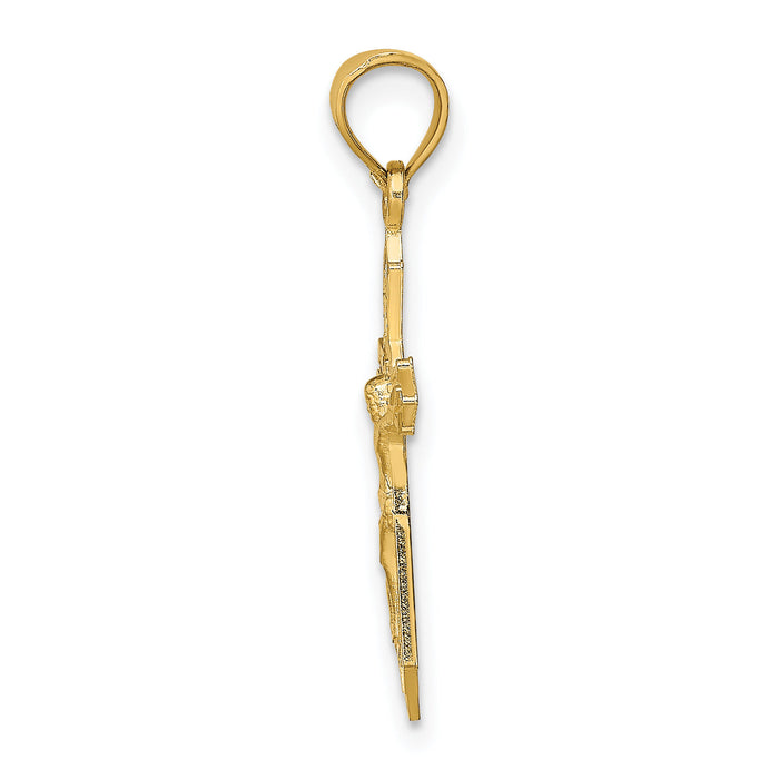 14K W/ Arrow Pointed Ends Crucifix Charm-K8585