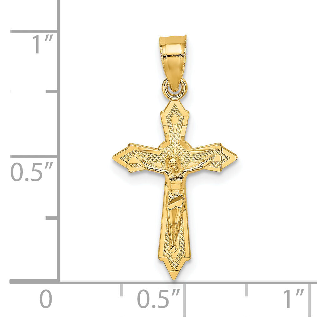 14K W/ Arrow Pointed Ends Crucifix Charm-K8585