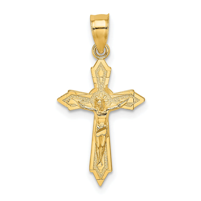 14K W/ Arrow Pointed Ends Crucifix Charm-K8585