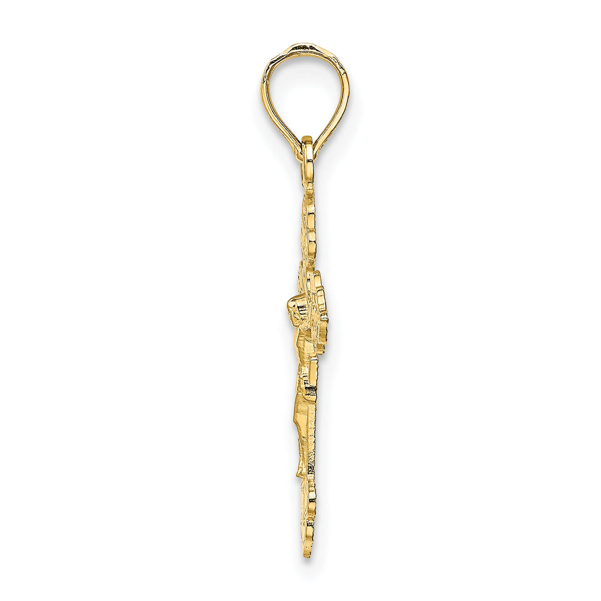 14K Crucifix W/ Fancy Tips Charm-K8586