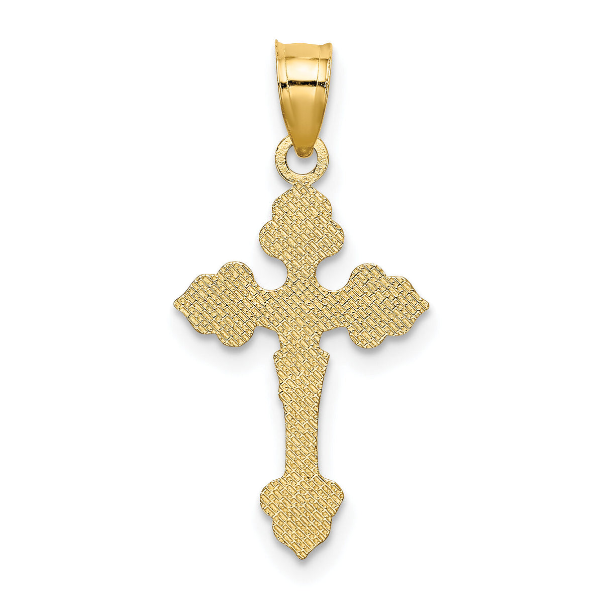 14K Crucifix W/ Fancy Tips Charm-K8586