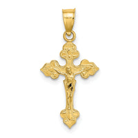 14K Crucifix W/ Fancy Tips Charm-K8586