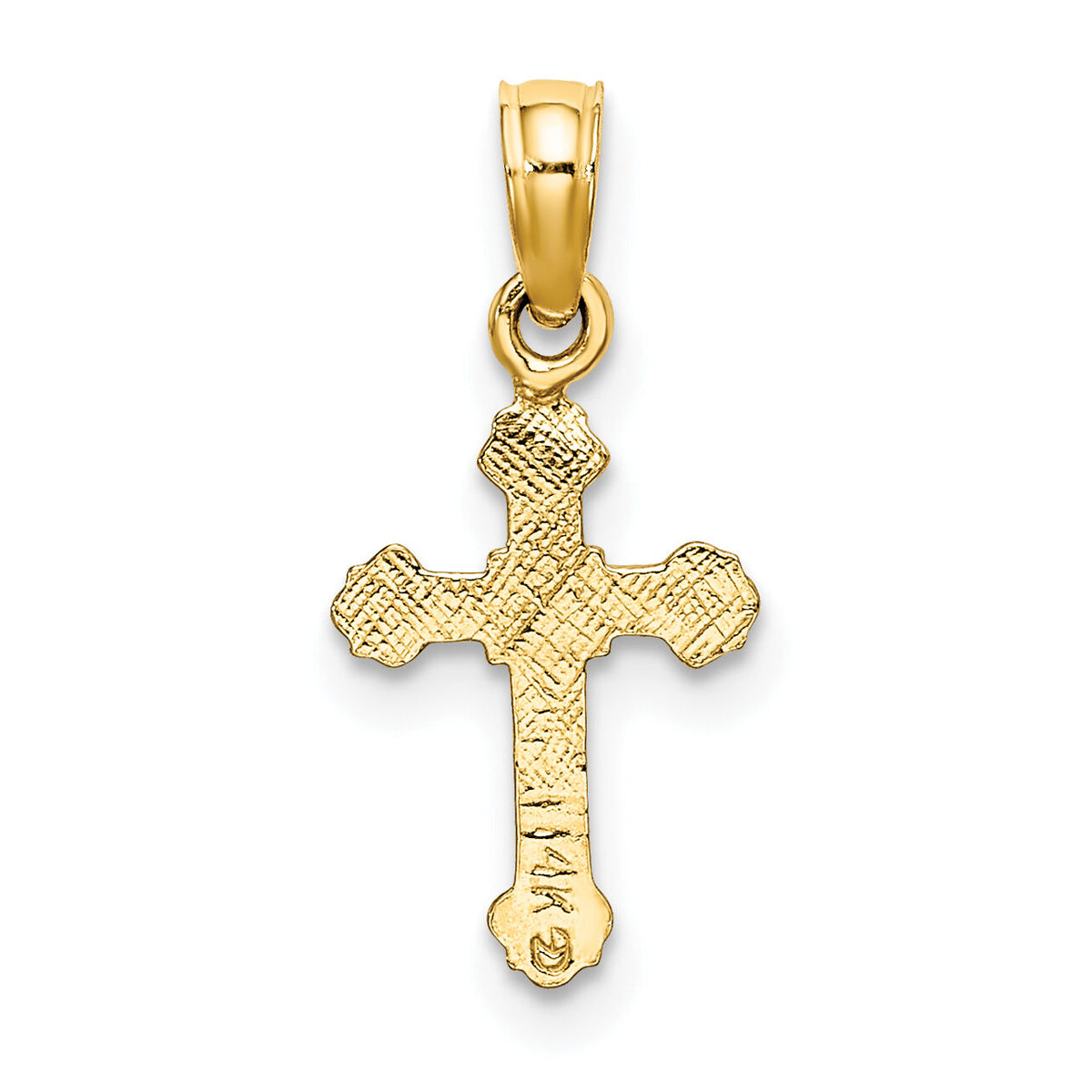14K Mini Crucifix W/ Fancy Tips Charm-K8588