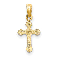 14K Mini Crucifix W/ Fancy Tips Charm-K8588