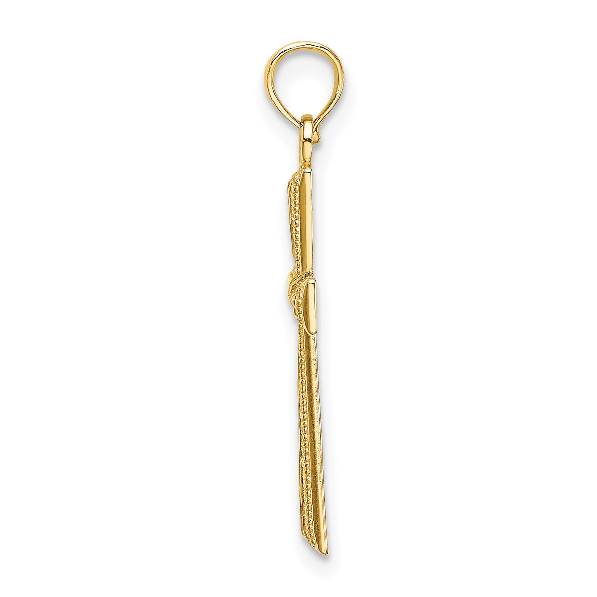 14K D/C and Textured Cross Charm-K8591