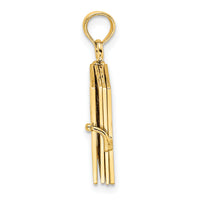 14K 3-D Moveable Hebrew Ten Commandments Book Charm-K8595