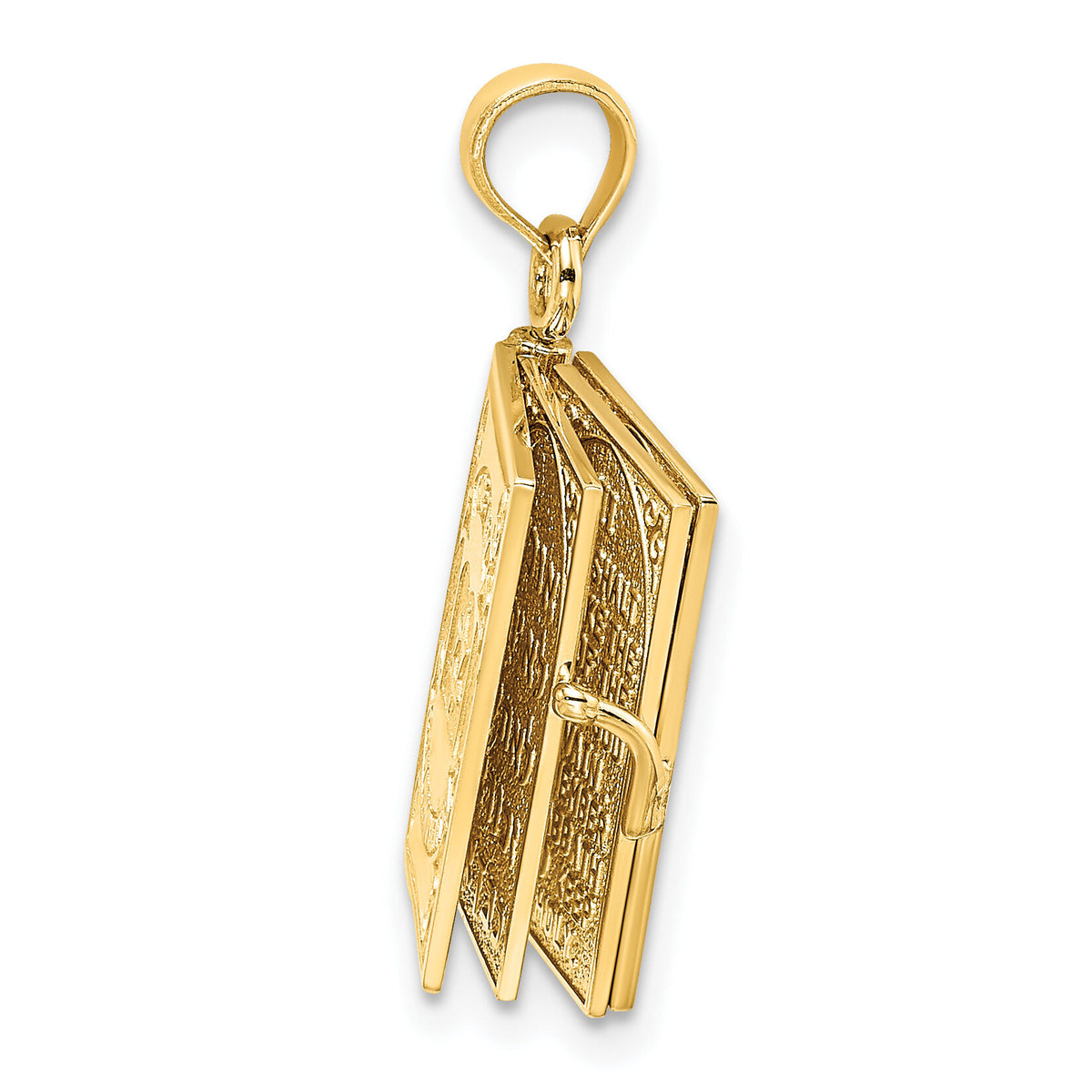 14K 3-D Moveable Hebrew Ten Commandments Book Charm-K8595