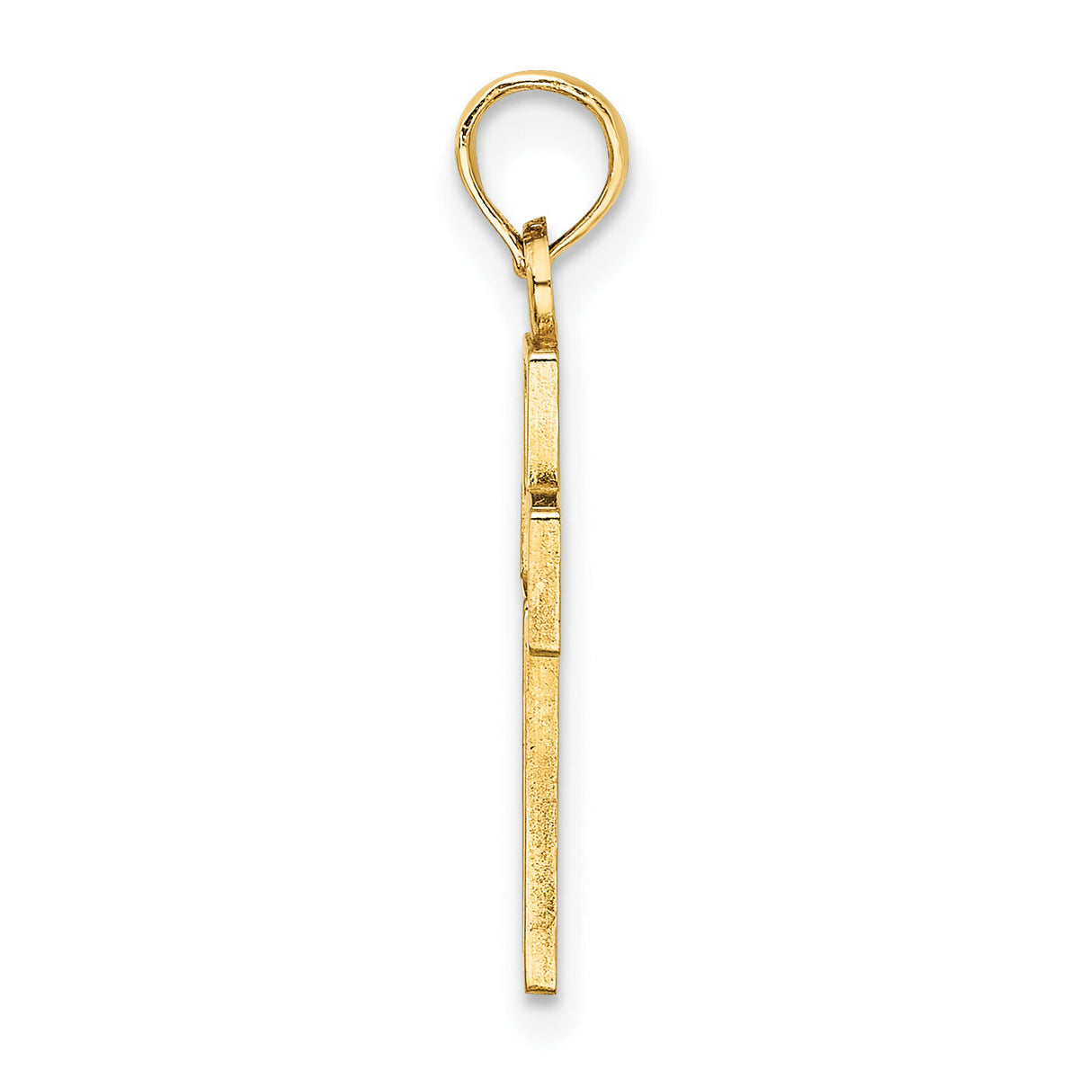 14K Flower In Cross Charm-K8599