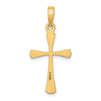 14K Polished Beveled Tip Cross Charm-K8600