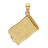14K 3-D Moveable Pages The Lord Is My Shepherd Psalm 23 Charm-K8605