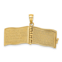 14K 3-D Moveable Pages The Lord Is My Shepherd Psalm 23 Charm-K8605
