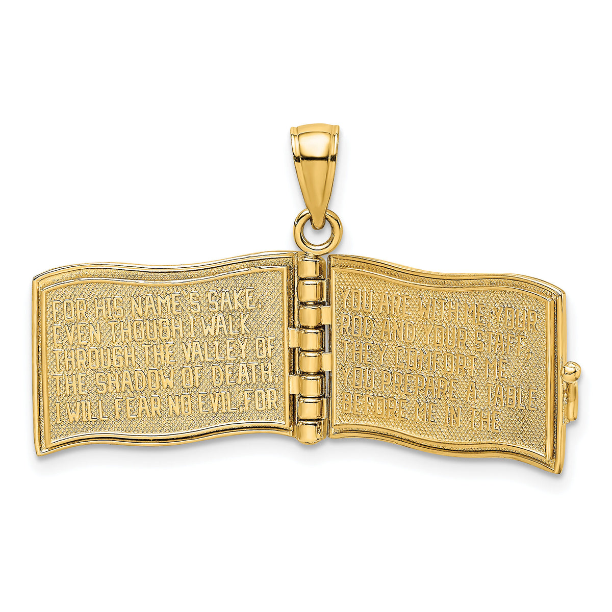 14K 3-D Moveable Pages The Lord Is My Shepherd Psalm 23 Charm-K8605