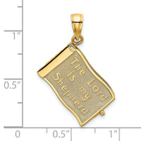14K 3-D Moveable Pages The Lord Is My Shepherd Psalm 23 Charm-K8605