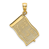 14K 3-D Moveable Pages The Lord Is My Shepherd Psalm 23 Charm-K8605