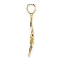 14K W/ Blue Enameled Angelfish Charm-K8620