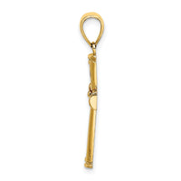 14K Red Enameled Cross Charm-K8623