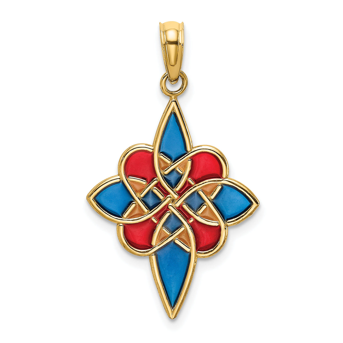 14K Enameled Celtic Knot Charm-K8639
