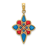 14K Enameled Celtic Knot Charm-K8639
