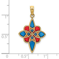 14K Enameled Celtic Knot Charm-K8639