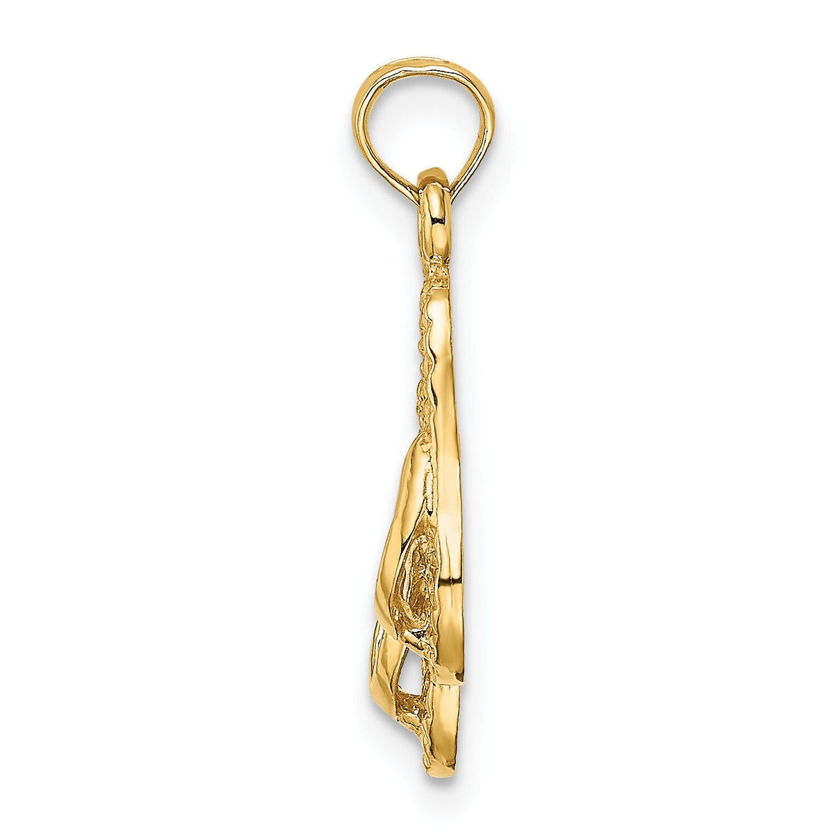 14K 3D KEY WEST Double Flip Flop Charm-K8642